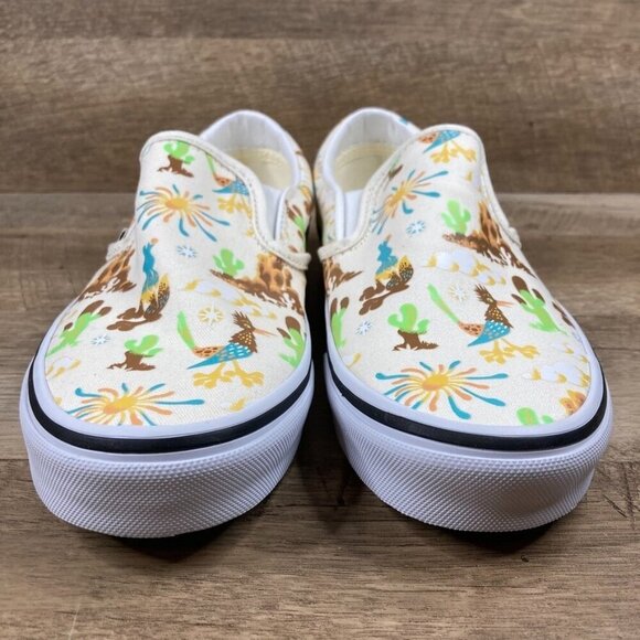 VANS Classic Slip On Get Outdoors Marshmallow Canvas Womens 8.5 Shoes NEW - Picture 5 of 10